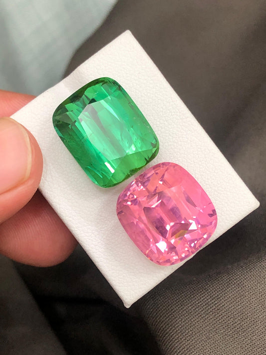 61.55 Carats Pink and Green Tourmaline