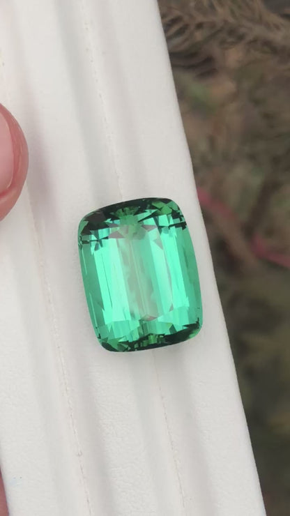 28.42 Carat Bluish-Green Tourmaline